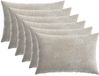 vidaXL - Kussensloop - 6 stuks - HEERLEN - Lichtgrijs - 50 x 75 cm - Katoensatijn