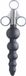Master Series Glijmiddel Launcher met Oplopende Anal Beads (1ST) - Zwart