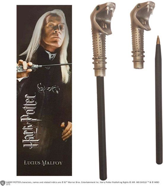 The Noble Collection Harry Potter Pen en bladwijzerset Lucius Malfoy Multicolours