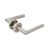 Amig Deurgreepset met rozet - Model 37RX - 120 x Ø19 mm - 8 mm vierkante spindel - Elegant en eenvoudig ontwerp - 18/8 roestvrij staal, mat zilver