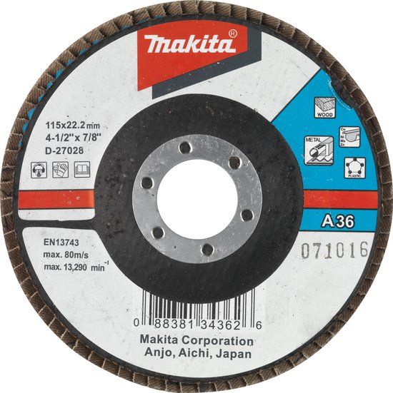 Makita Accessoires Makita D-27078 Lamellenschijf Aluminium 125mm K36