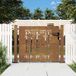 Portail de jardin en acier Corten et bambou 100x75 cm