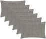vidaXL Kussensloop 6 st houten lichtgrijs 40 x 60 cm nep konijnenbont