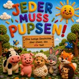Jeder muss pupsen! - Ein lustiges Wollbilderbuch für Groß und Klein