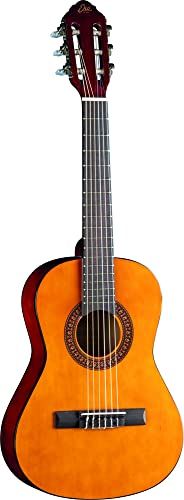 EKO Guitars CS-2 Naturel, klassieke gitaar uit de studio-serie, maat 1/2, gelamineerd lindehout, gelamineerd lindehout, hals en toets van berk, inclusief tas, kleur naturel