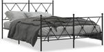 Maison Exclusive - Cadre de lit avec tête de lit et pied de lit, métal noir, 137x190 cm