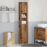 Maison Exclusive - Armoire de salle de bain aspect bois ancien 32x25,5x190 cm Matériau dérivé du bois