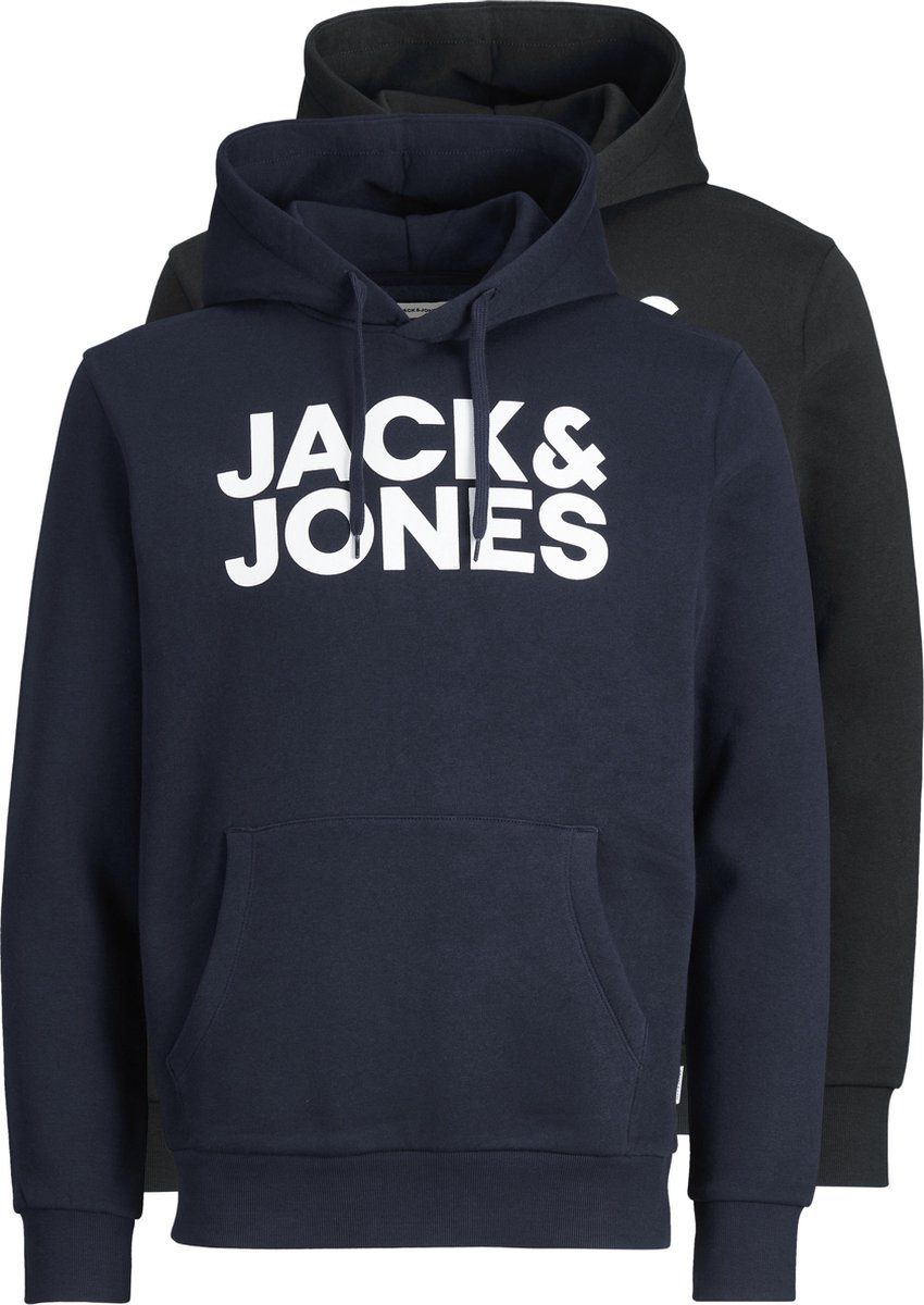Jack & Jones JJECORP LOGO SWEAT HOOD 2PK MP Heren Trui - Maat S