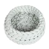 Homemania Nest huisdierbed, groen, acryl-katoen, touw, 50 x 50 x 15 cm
