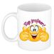 Bellatio Decorations Cadeau koffie/thee mok - duim smiley - top trainer/coach - roze - 300 ml - keramiek