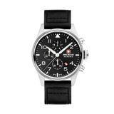Swiss Military Hanowa SMWGC0000401 Thunderbolt Chrono Heren Polshorloge Kwarts Zwart Leer Saffierglas 43mm 10 ATM
