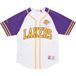 Hardwood Classics Maillot NBA Practice Day boutonne sur le devant pour homme Loslak Blanc