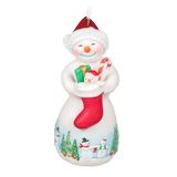 Hallmark Keepsake Kerstversiering 2024, Snowtop Lodge Noelle T. Klaus, porselein, sneeuwpop verzamelaars geschenken