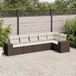 Prolenta Maison Exclusive - Tuinset voor in de tuin, bestaande uit 6 delen met kussens, bruin, van polyrotan