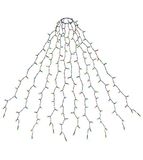 SALCAR Kerstboomverlichting met ring en 10 slingers, 350 leds, kerstboom-lichtketting, sprei, waterdicht, voor 120 cm tot 350 cm dennenboom, kleurrijk