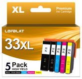Epson Cartouches d'encre de 5 pièces pour Epson XP-540/XP-530/XP-830 et autres modèles.