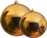 Decoris Grote Kerstballen - 2 stuks - Goud - Kunststof - Dia 14 & 20 cm