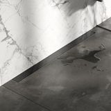 Brauer Douchegoot met Multifunctioneel Rooster en Flens Voor Wandmontage - 90 cm - Gunmetal Geborsteld Pvd