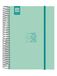 Finocam Spiraalkalender 2025/2026, 1 dag per pagina, september 2025 - augustus 2026 (12 maanden), turquoise, Spaans