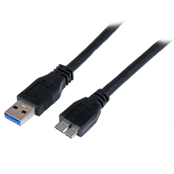 StarTech.com USB 3.0 A naar Micro-B Kabel - 1m - Zwart
