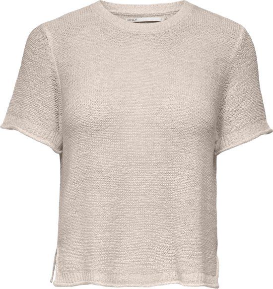 ONLY ONLSUNNY S/S PULLOVER KNT NOOS Women's Top - Size XS - Pumice Stone