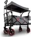 Marque non spécifiée Chariot de transport pour enfants - Chariot de transport avec barre de poussée - Gris