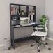 Maison Exclusive - Bureau avec étagères Gris 110x45x157 cm Matériau dérivé du bois