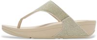 FitFlop Lulu Shimmerglitz Toe-Post Sandals Dames Sandalen - Metallic Beige