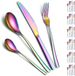 Unyqoos® 24-delige Arc-en-ciel Service de couverts pour 6 personnes - Acier inoxydable