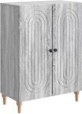 vidaXL Dressoir Grijs sonoma 66 x 34,5 x 90 cm Bewerkt hout