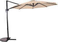 Lesliliving Zweefparasol Libra Ecru Ø300 cm