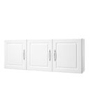 VEVOR Wandkast voor wasruimte, wandkast met 2 planken en 3 deuren, voor keuken, garage, 31,6 x 137,2 x 51,6 cm, wit