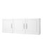 VEVOR Wandkast voor wasruimte, wandkast met 2 planken en 3 deuren, voor keuken, garage, 31,6 x 137,2 x 51,6 cm, wit