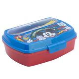 STOR Broodtrommel Kinderen Mickey Mouse met Bestek 1464ml - Rechthoekige Lunchbox Plastic BPA-vrij voor School Uitstapjes en Pauze