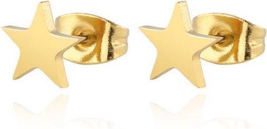 Cilla Jewels oorknoppen Edelstaal Ster Goudkleurig