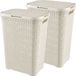 Curver Style panier à linge avec couvercle - 60L - 2 pièces - Blanc