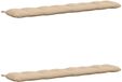 vidaXL Coussin de banc VIANEN 2 pièces 100% Polyester Crème