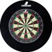Cougar Professioneel Dartbord met Surround – Sisal Dartboard Ø45,5 cm – Incl. 6 Steeltip Darts en Scorebord – Zwarte Wandbescherming – Met bevestigingsmateriaal – Dartbord voor Thuis