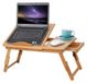 Merkloos Bamboe Laptoptafel bed - Ontbijtdienblad - Kantelbaar en in hoogte verstelbaar - Met lade