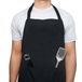 Solidchoice - Tablier de cuisine noir avec poche pour hommes et femmes