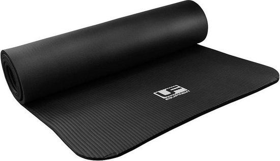 Urban Fitness Fitnessmat - 183 x 61 x 1 cm - Rubber - Zwart