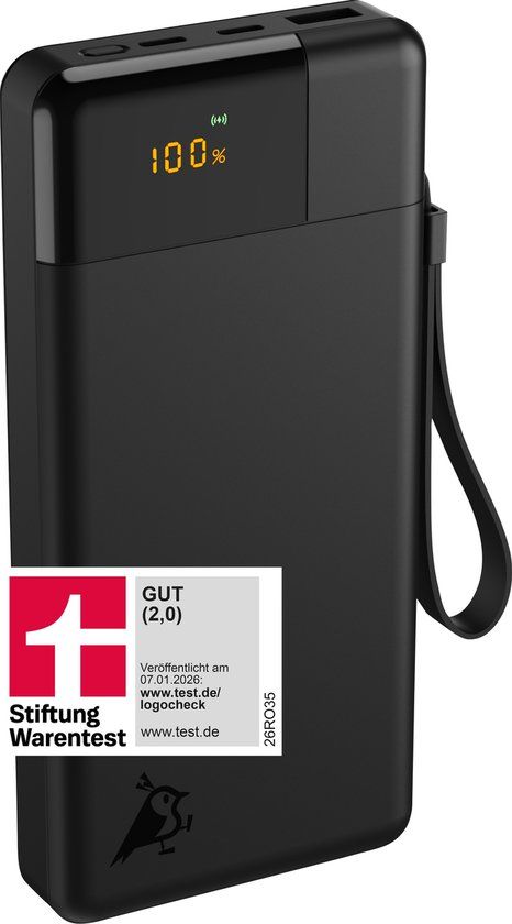 Aqiila Powerbird B20+ Powerbank 20000mAh - 65W - Zwart