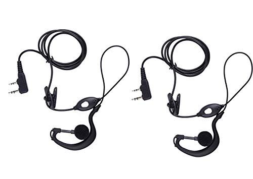 Mengshen Earpiece Headset Mic Compatibel voor Baofeng BF-888S / BF-777S / BF-666S / UV-5R / 5RA / 5RE Two Way Radio Walkie Talkie Headset (2 PCS), EJ01 2Pack