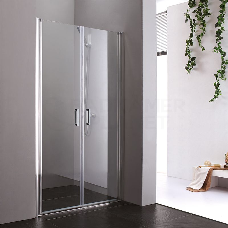 Badkamerplanet Pendeldeur met profiel Chroom 80 cm