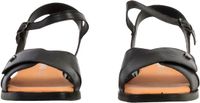 The Divine Factory Alénoa Zwarte Leren Sandalen met Blokhak voor Dames - Maat 39