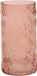 Mega Collections Vase Debby - rose - glass - floral relief - 15 x 30 cm