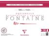 Clairefontaine 975504C Vierzijdig Gelijmd Blok Fontaine - 20 Vellen Wit Aquarelpapier 100% Katoen Fijne Korrel Professionele Kwaliteit 46x61 cm 300g