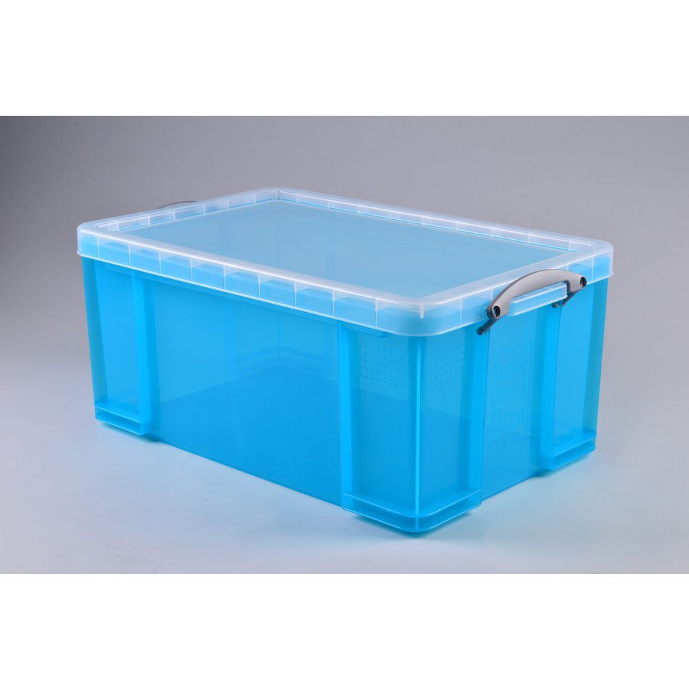 Really Useful Box RUP Opbergbox 64L transparant blauw