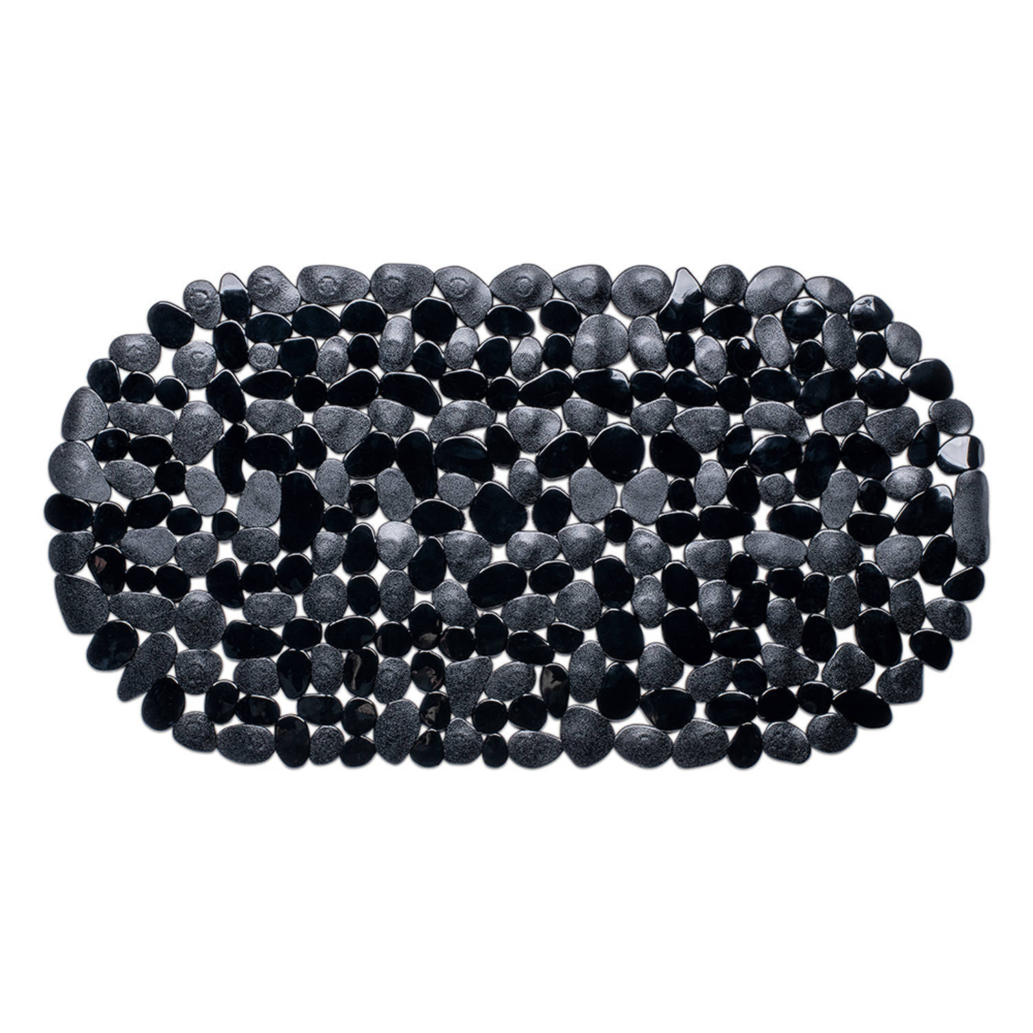 wicotex Badmat antislip Stones 68x35cm zwart
