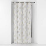 douceur d'intérieur Gordijn met ogen (140 x 280 cm) Sunny Gold, polyester met metallic print